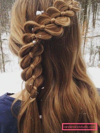 Ідеї для плетіння ажурних кіс на довге волосся