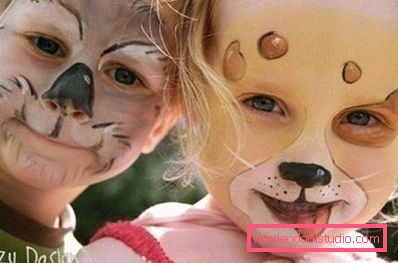 звірині мордочки на обличчях дітей