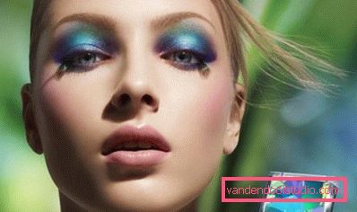 макіяж в холодній синій гамі