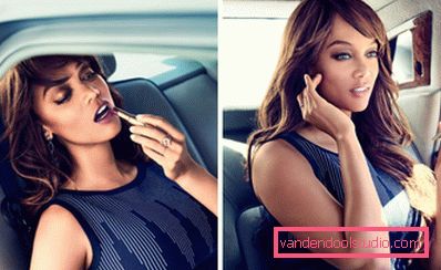 Tyra Banks робить макіяж в машині Tyra Banks робить макіяж в машині