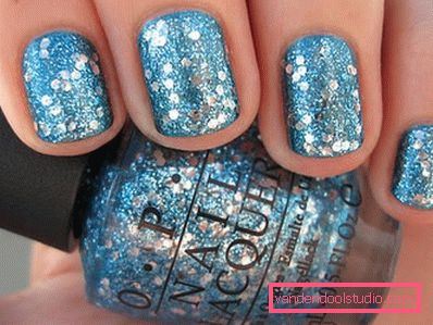 блакитно сірий глиттер nail art блакитно сірий глиттер nail art