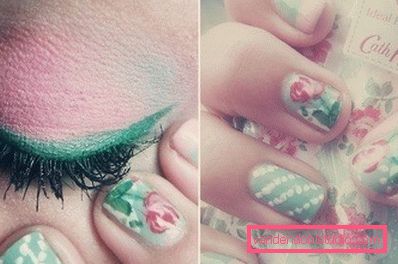 ніжний принт в nail art ніжний принт в nail art