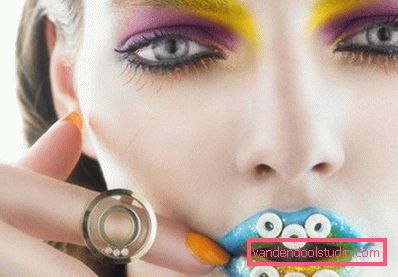 make up в яскравих тонах незвичайний макіяж в яскравих тонах