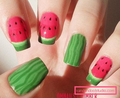 кавуновий nail art кавуновий nail art