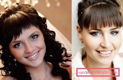 Весільні зачіски з чубчиком