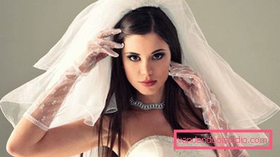 Весільні зачіски з фатою на середні